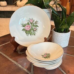 Royal China Serving Bowl and 5 Bowls